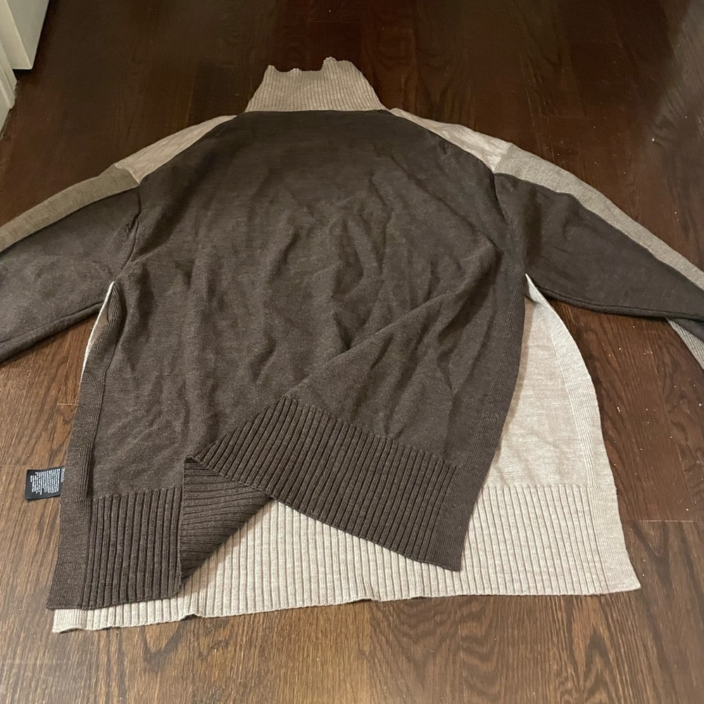 Cos Merino Contrast Color Block Brown Multicolore… - image 8